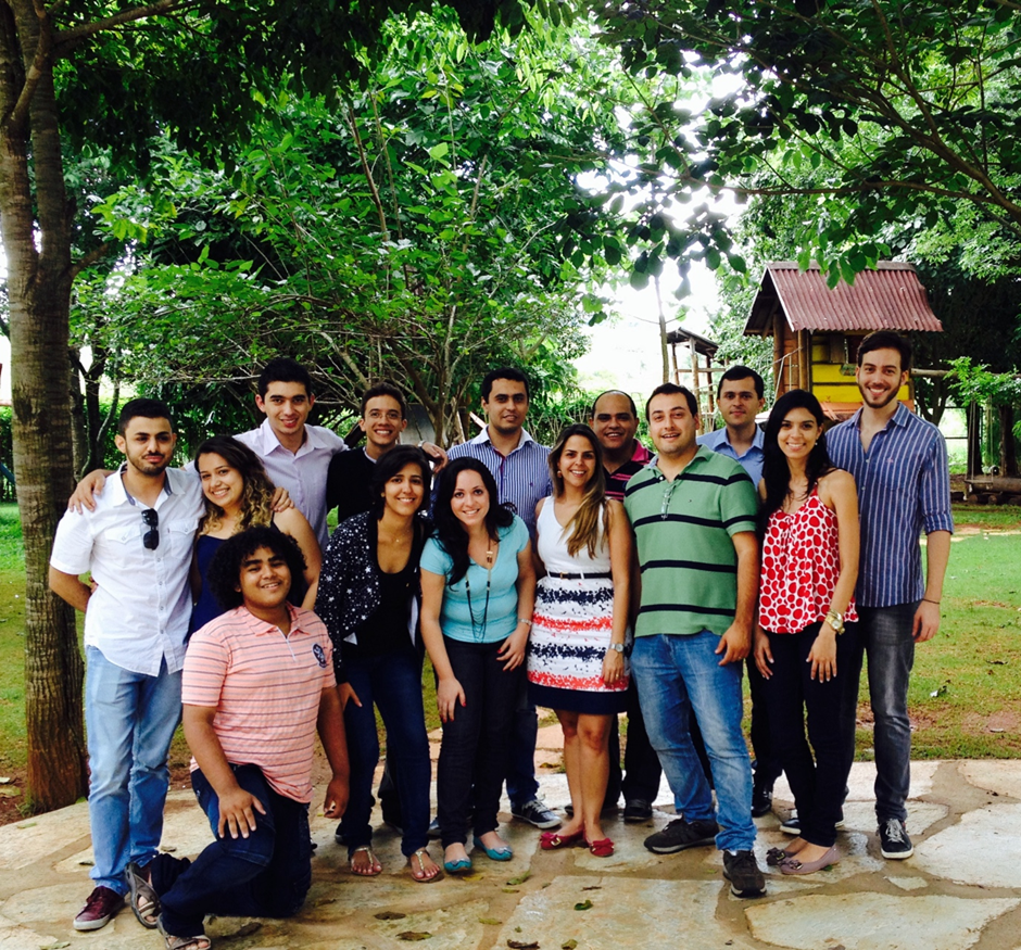 Early LabMol team photo in the classroom